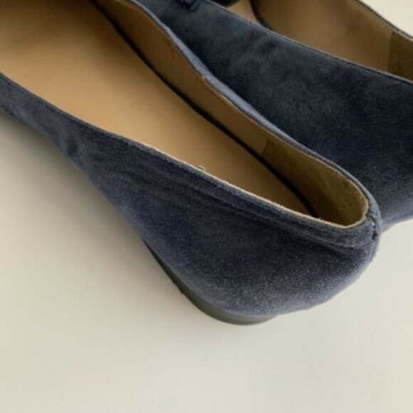 Lands' End Suede Slip On Loafers Tassel Front 9 - Picture 11 of 12